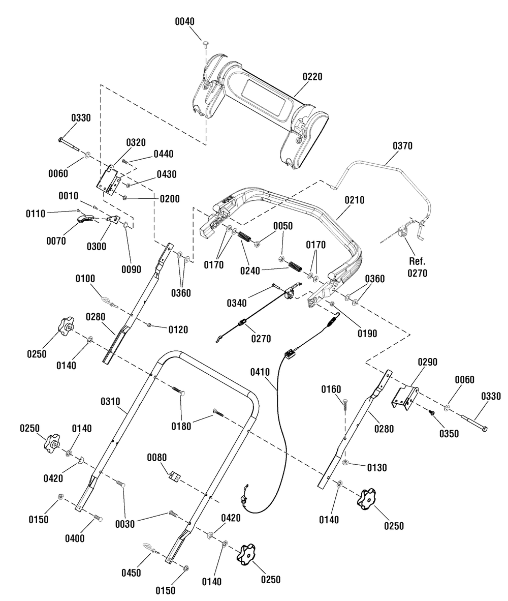 Handles Group (7501542) Diagram and Parts List for 7800807-JS26 2011 Briggs and Stratton Lawn Mower